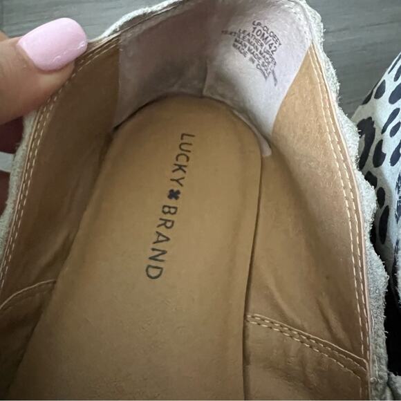 Lucky Brand Cloeey Leopard Suede Slide Mule Slip On 10M - Picture 13 of 13